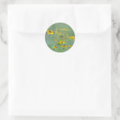Moderne Bruiloftsfeest Wilde Bloem Foto Ronde Sticker (Tas)
