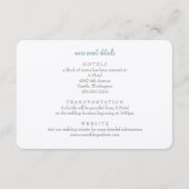 Moderne Bruiloftsinsert "Merriment" Informatiekaartje (Achterkant)