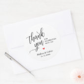 Moderne bruiloftsklassieker bedankt geschenken ronde sticker (Envelop)