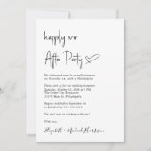 Moderne bruiloftsreceptie 'Happily Ever After' Kaart (Voorkant)