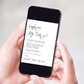 Moderne bruiloftsreceptie met Happily Ever After Kaart