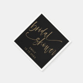 Moderne Bruiloftsshow Gold Schrift & Wit Servet (Hoek)