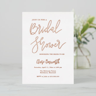 Moderne Bruiloftsshow Script Elegant Folie Uitnodiging