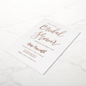 Moderne Bruiloftsshow Script Elegant Folie Uitnodiging (Gedraaid)
