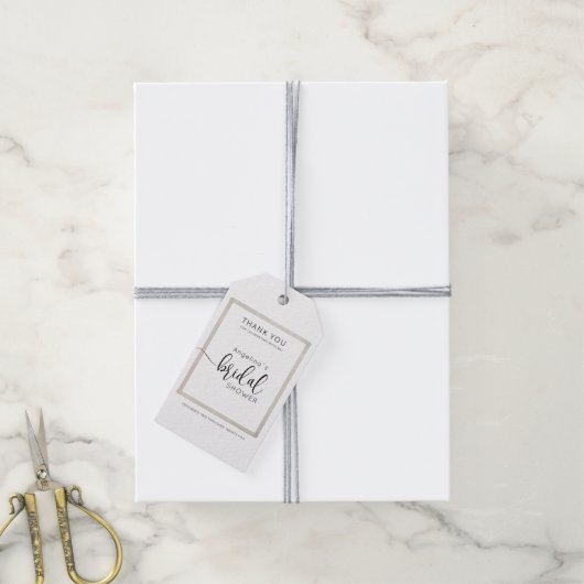 Moderne Bruiloftsshower Cadeautags Cadeaulabel (Met Touw)