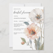 Moderne Bruiloftsshower met Bloemen Kaart (Voorkant)