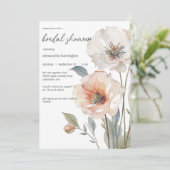 Moderne Bruiloftsshower met Bloemen Kaart (Staand voorkant)