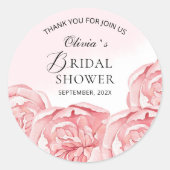 Moderne Bruiloftsshower Vierkante Sticker  (Voorkant)