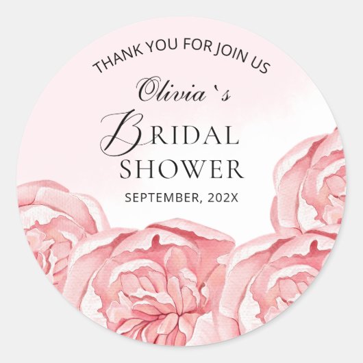 Moderne Bruiloftsshower Vierkante Sticker  (Voorkant)