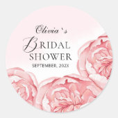 Moderne Bruiloftsshower Vierkante Sticker (Voorkant)