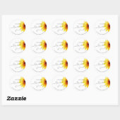 Moderne Bruiloftsshower Vierkante Sticker  (Vel)