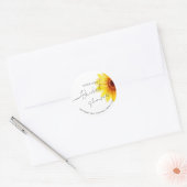 Moderne Bruiloftsshower Vierkante Sticker  (Envelop)