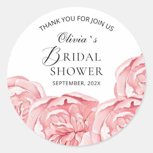 Moderne Bruiloftsshower Vierkante Sticker  (Voorkant)