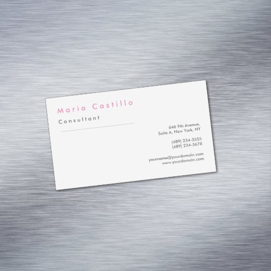 Moderne bruin bruin bruin bruin bruin magnetisch visitekaartje (Voorbeeld)