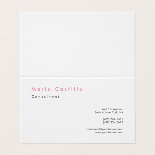 Moderne bruin bruin bruin bruin bruin visitekaartje (Buitenkant ongevouwen)