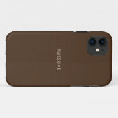Moderne bruin en beige geometrische patroon Case-Mate iPhone case (Achterkant (horizontaal))