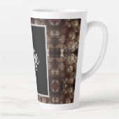 Moderne bruin en goud latte mok (Rechts)