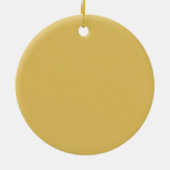 Moderne Bruin & Gouden Kleur Kalligrafie Duidelijk Keramisch Ornament (Achterkant)