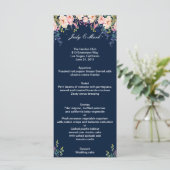 Moderne bruinachtige botanische bruiloft menu (Staand voorkant)