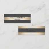 Moderne bruinachtige olievlek in mini business mini visitekaartje (Voorkant / Achterkant)