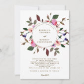 moderne bruinachtige paarse bruinbloemen kaart (Voorkant)