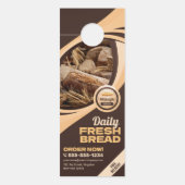 Moderne bruine bakkerij brood winkel bakken Cateri Deurhanger (Voorkant)