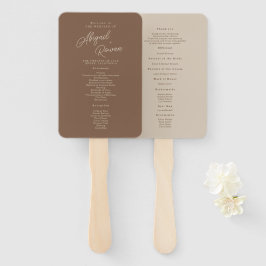 Moderne Bruine Beige Minimalistische Programma Wai Handwaaier