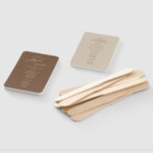 Moderne Bruine Beige Minimalistische Programma Wai Handwaaier (Niet-gemonteerd)