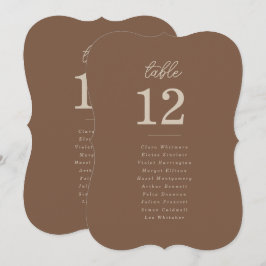 Moderne Bruine Beige Minimalistische Tafelstoelkaa Kaart