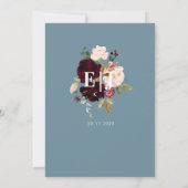 Moderne bruine bruidebruine huwelijksuitnodiging kaart (Achterkant)