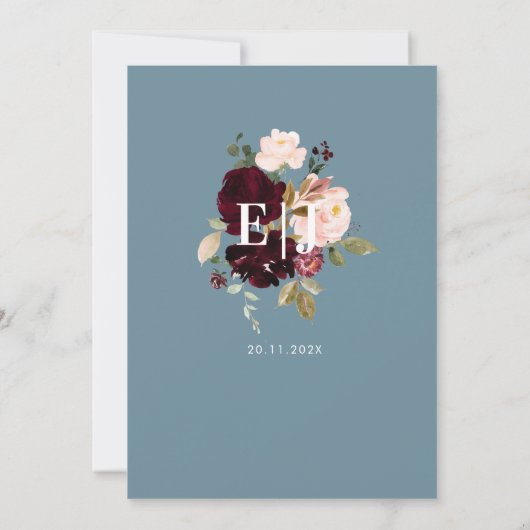 Moderne bruine bruidebruine huwelijksuitnodiging kaart (Achterkant)