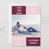 Moderne bruine bruiloft en blote kleuren save the date (Voorkant)