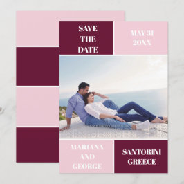 Moderne bruine bruiloft en blote kleuren save the date