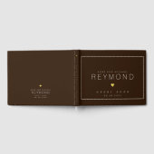 moderne bruine bruiloft gastenboek (Volledig)