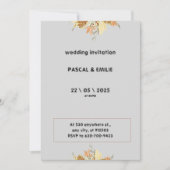 Moderne bruine bruiloft uitnodiging (Voorkant)