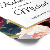 Moderne  bruine bruinbloemen poster (Hoek)