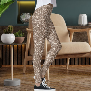 Moderne bruine bruine glinsterende textuur naadloo leggings