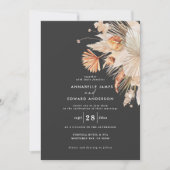 Moderne bruine bruine pampasgrasbruiloft (Voorkant)