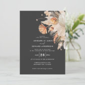 Moderne bruine bruine pampasgrasbruiloft (Staand voorkant)