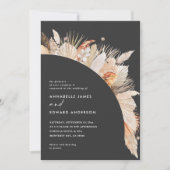 Moderne bruine bruine pampasgrasbruiloft (Voorkant)