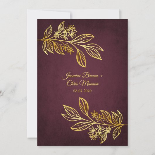 Moderne bruine bruisterij en goudweddenschap in vi kaart (Achterkant)