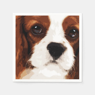 moderne bruine Cavalier King Charles Spaniel Servetten