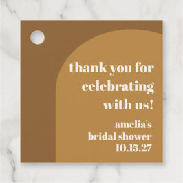 Moderne Bruine Chic Aangepaste Bruiloft Thank You Bedankjes Labels