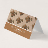 Moderne bruine chocolade professionele kaart visitekaartje (Voorkant)