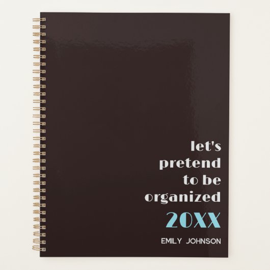 Moderne bruine crème Be georganiseerd gepersonalis Planner (Voorkant)