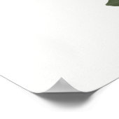 Moderne Bruine en Crème Bloemen Welkom bruiloft te Poster (Hoek)