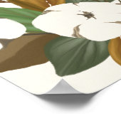 Moderne Bruine en Crème Bloemen Welkom bruiloft te Poster (Hoek)