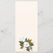 Moderne bruine en crème bloemenbruiloft menu (Achterkant)