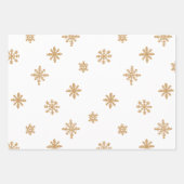 Moderne bruine en witte kerstbomen Snowflakes Inpakpapier Vel (Voorkant)