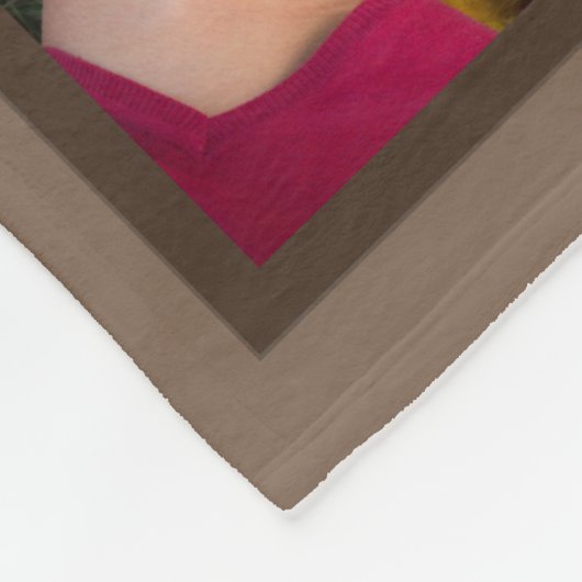 Moderne bruine familie 5 Fotocollage Sjabloon Fleece Deken (Hoek)